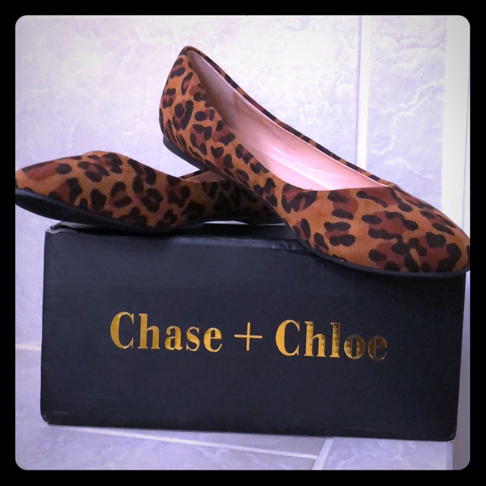 Leopard print flats